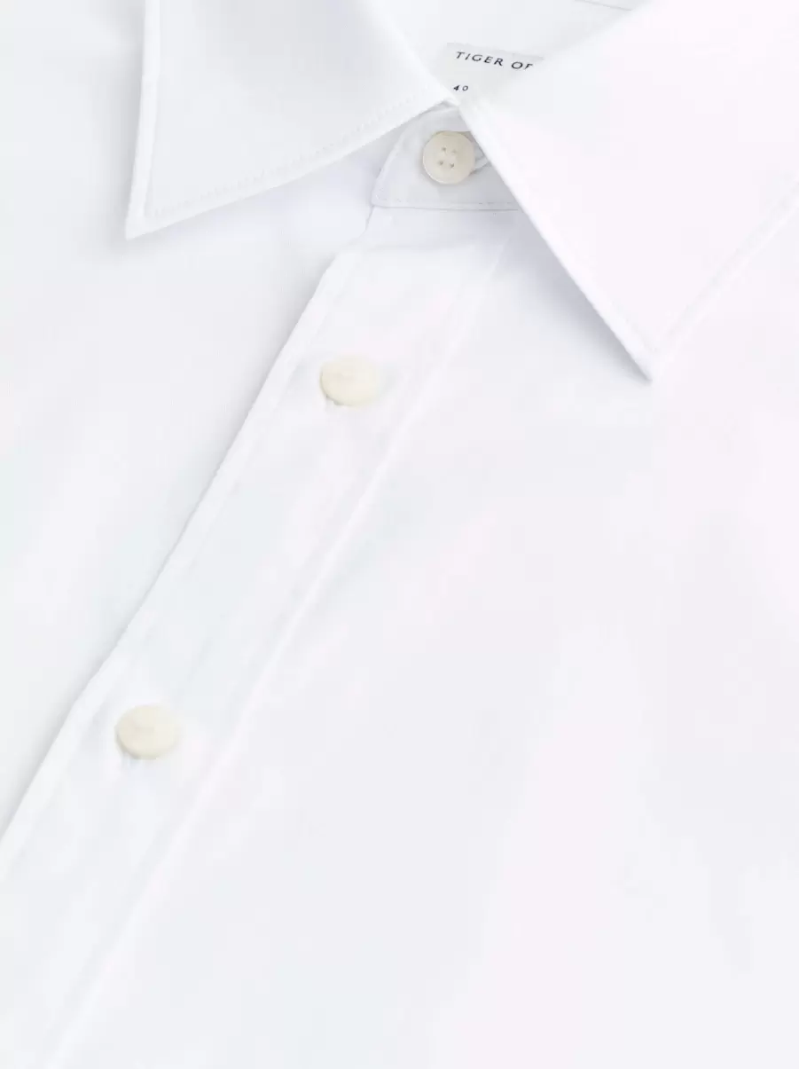 Pure White Chemise Lowan Chemises Homme Tiger Of Sweden - 4