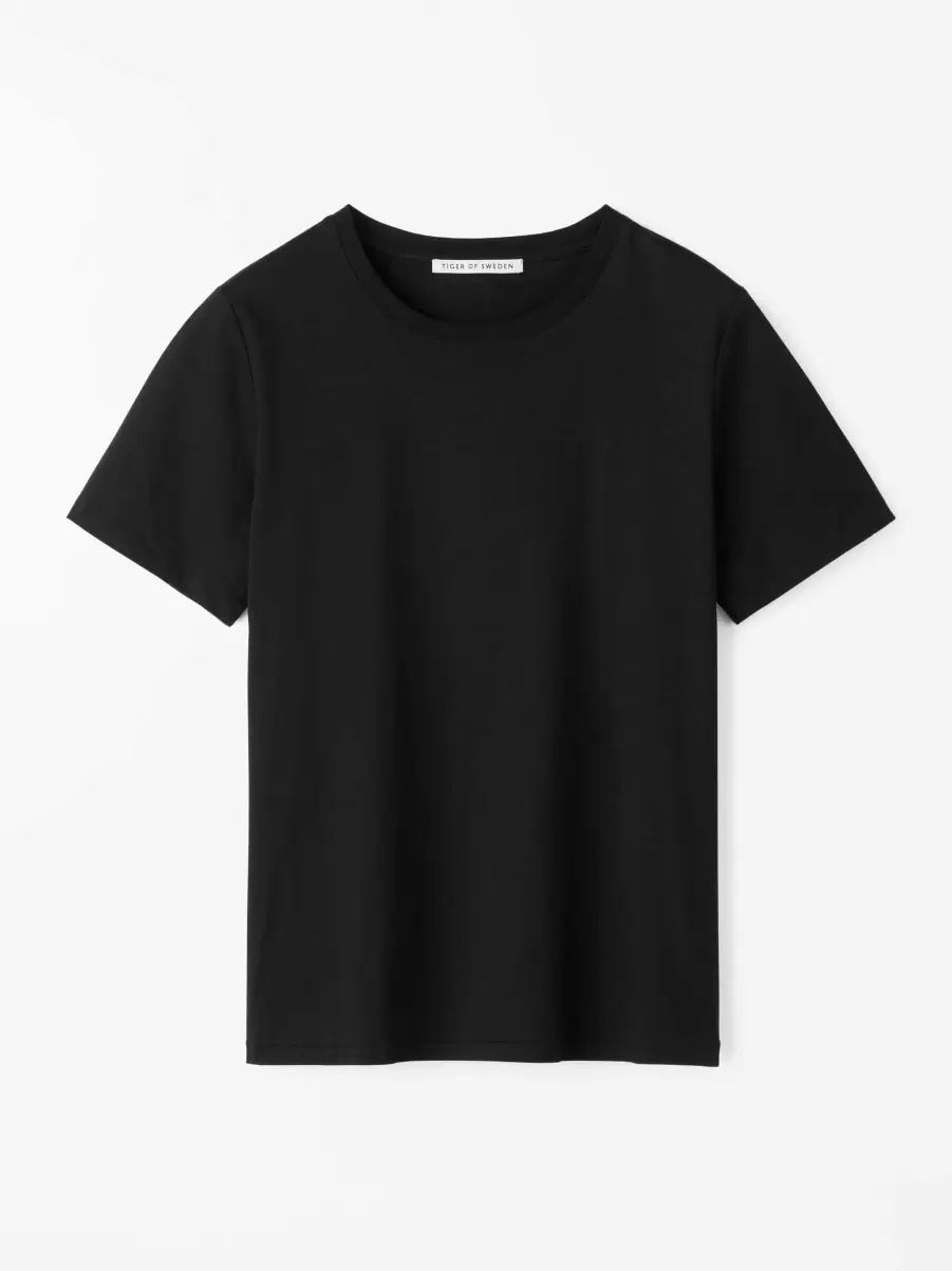 Hauts Femme Tiger Of Sweden Black T-Shirt Deiro - 1