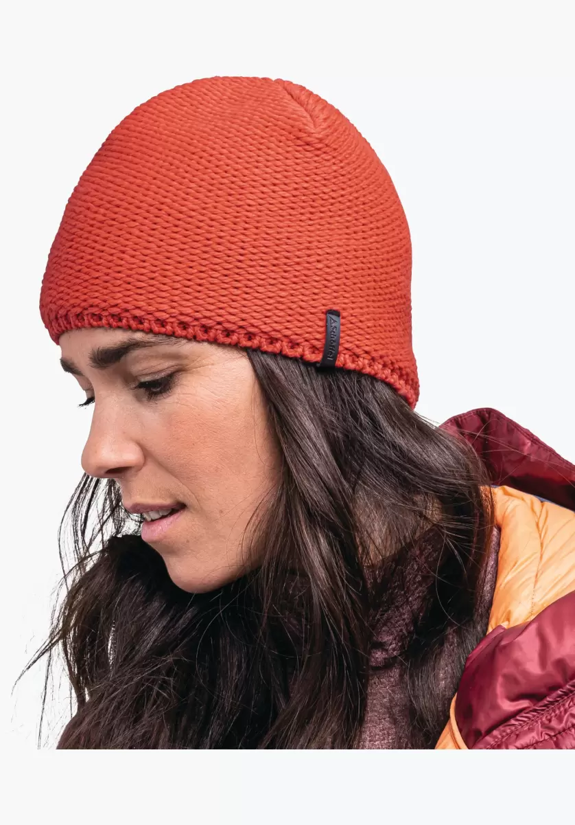 Orange Prix Juste Femme Bonnet Tricoté Chaud Randonnées À Ski Schöffel Accessoires - 1