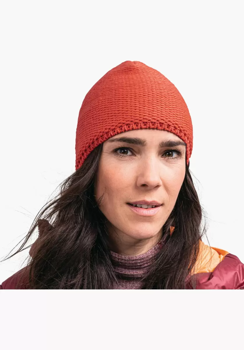 Orange Prix Juste Femme Bonnet Tricoté Chaud Randonnées À Ski Schöffel Accessoires