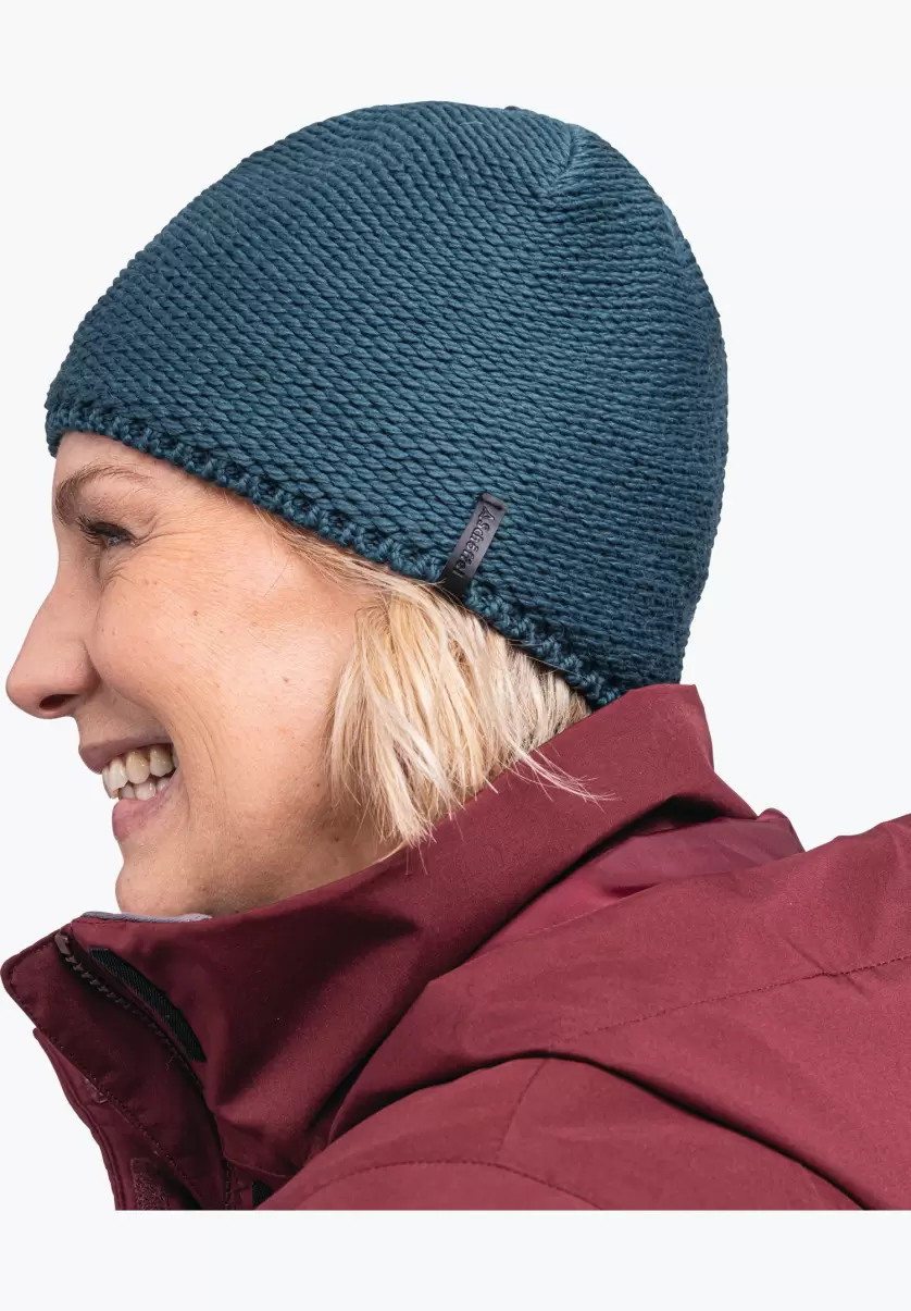 Accessoires Bonnet Tricoté Chaud Randonnées À Ski Bleu Prix Plancher Femme Schöffel - 4