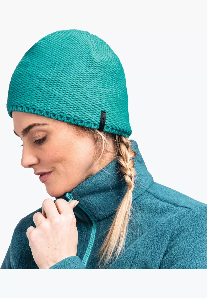 Bonnet Tricoté Chaud Randonnées À Ski Schöffel Norme Vert Accessoires Femme - 1