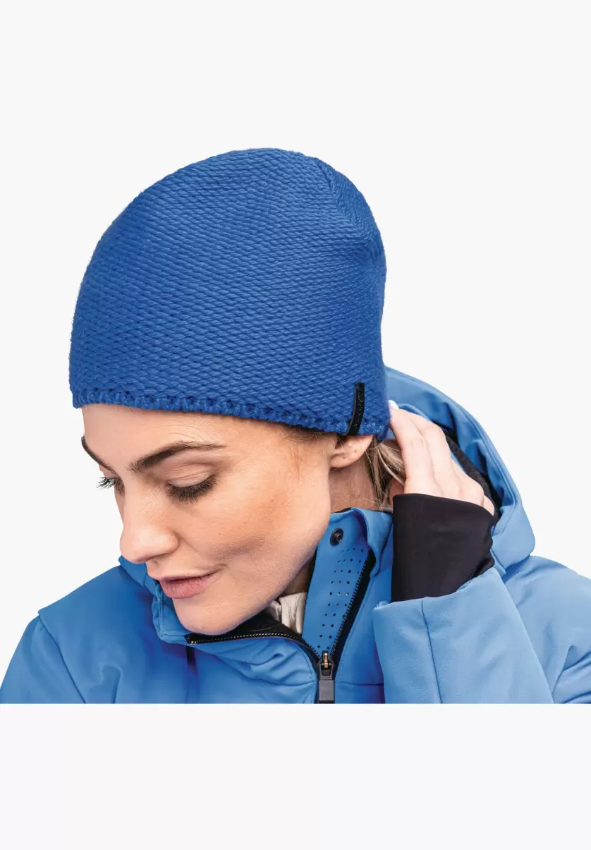 Supérieur Bonnet Tricoté Chaud Randonnées À Ski Schöffel Bleu Femme Accessoires - 2