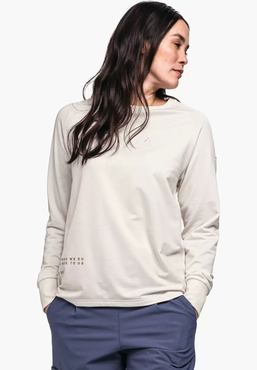 Schöffel T-Shirts / Polos T-Shirt Long Au Confort Maximal Blanc Femme Innovant