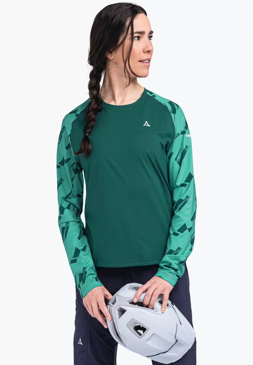 T-Shirts / Polos Achat Groupé T-Shirt Avec Un Bon Transfert D'humidité Vert Femme Schöffel