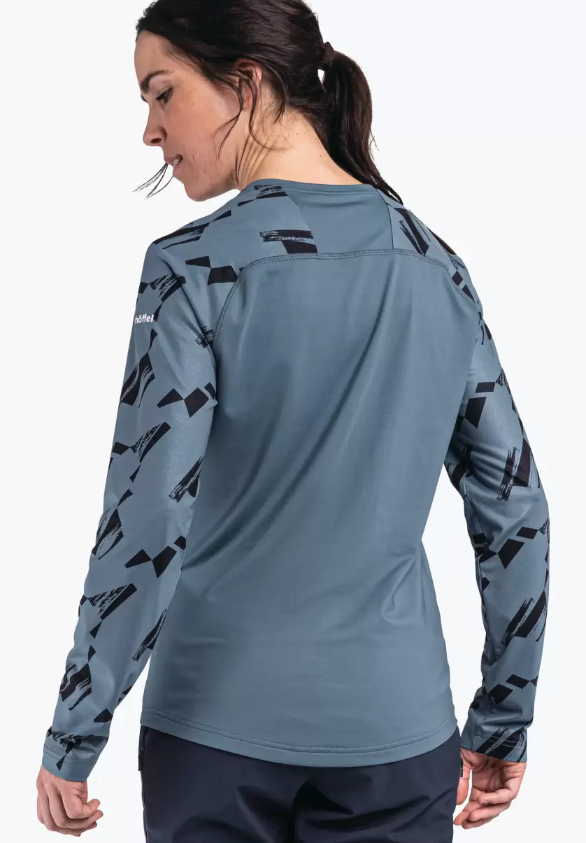 Femme Bleu Qualité T-Shirts / Polos T-Shirt Avec Un Bon Transfert D'humidité Schöffel - 1