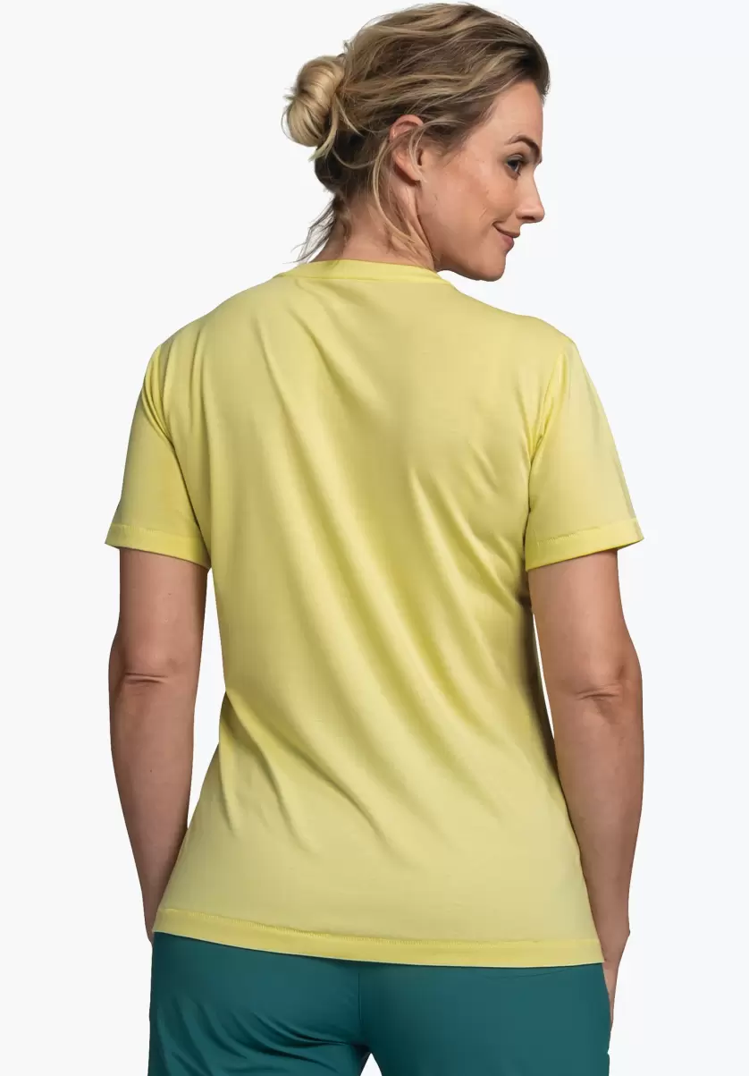 T-Shirts / Polos Soldes Femme Schöffel Jaune T-Shirt Doux Et Confortable - 1