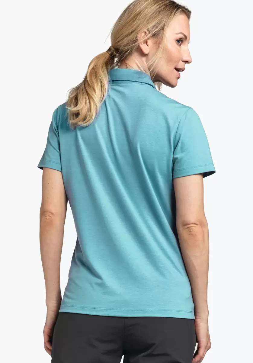 Polo Léger Pour La Randonnée Schöffel Qualité Reconnue Bleu T-Shirts / Polos Femme - 1