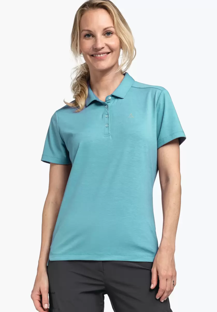Polo Léger Pour La Randonnée Schöffel Qualité Reconnue Bleu T-Shirts / Polos Femme