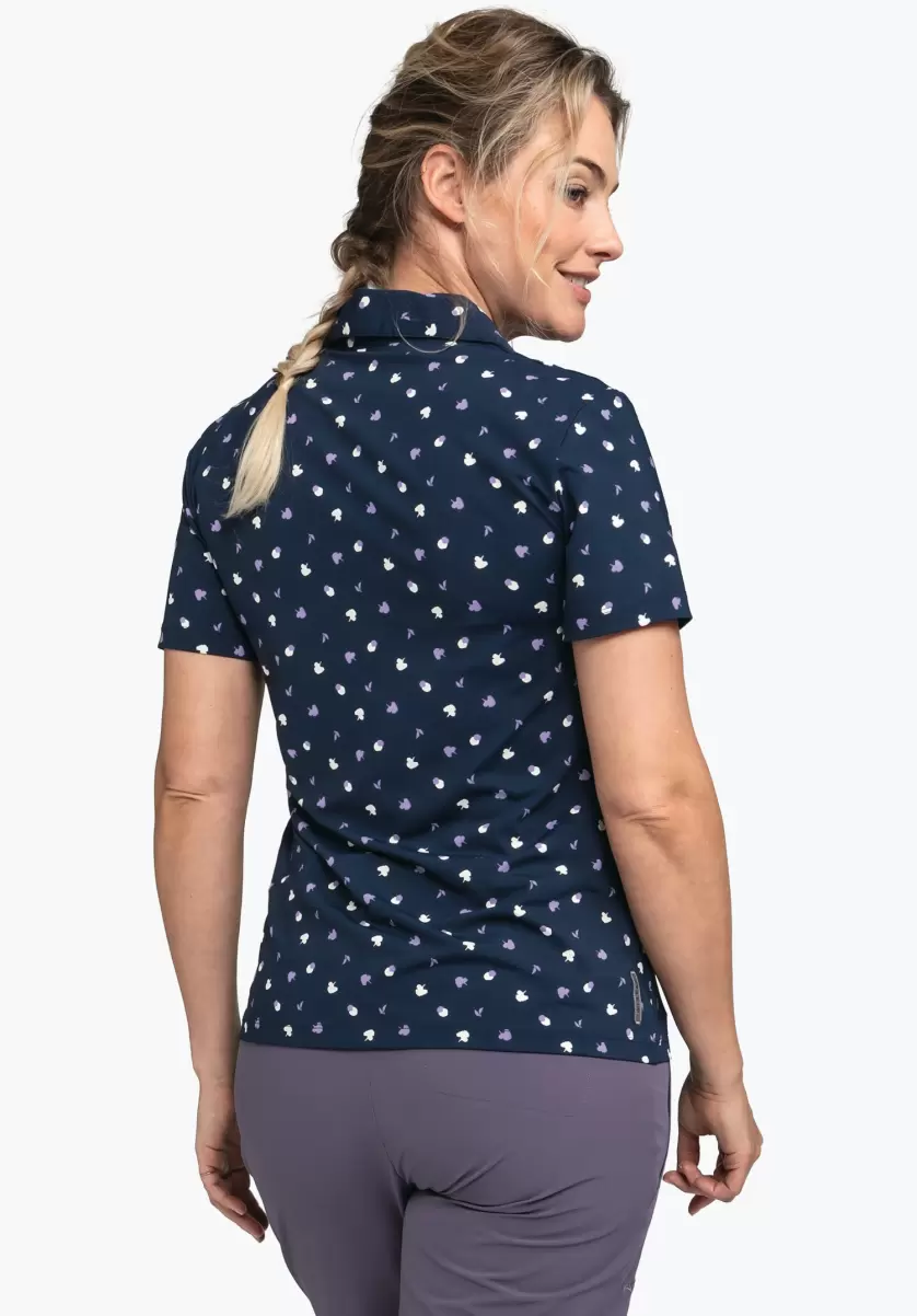 Schöffel Femme Nouveau Bleu T-Shirts / Polos Polo De Randonnée À Séchage Rapide - 1