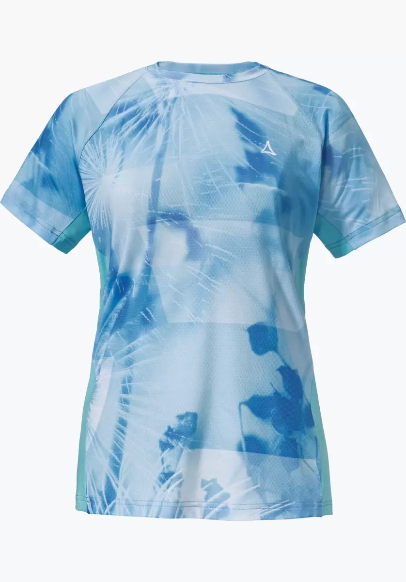 Schöffel T-Shirts / Polos Femme Bleu T-Shirt Avec Dos Respirant Économique - 4