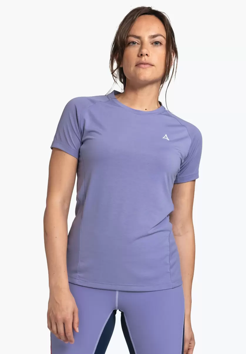 Joli Femme T-Shirts / Polos Violet Schöffel T-Shirt Hybride Avec Dos Respirant