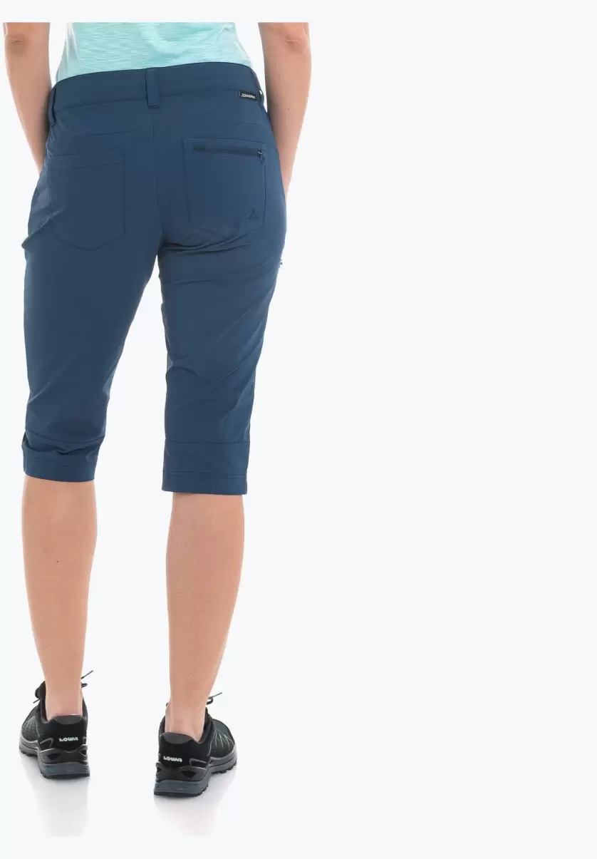 Bleu Pantalons Short Pantalon Fonctionnel ¾ Pour Toutes Les Activités Classique Femme Schöffel - 1