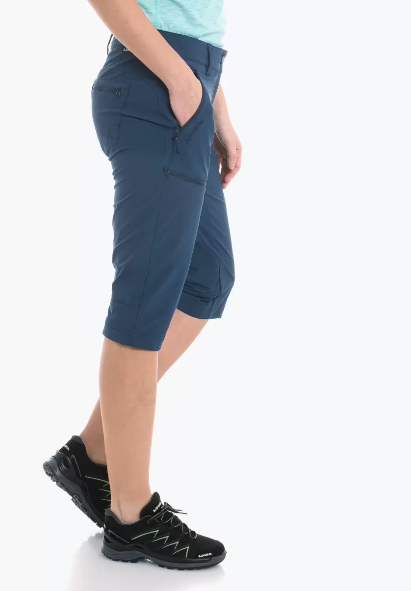 Bleu Pantalons Short Pantalon Fonctionnel ¾ Pour Toutes Les Activités Classique Femme Schöffel - 2