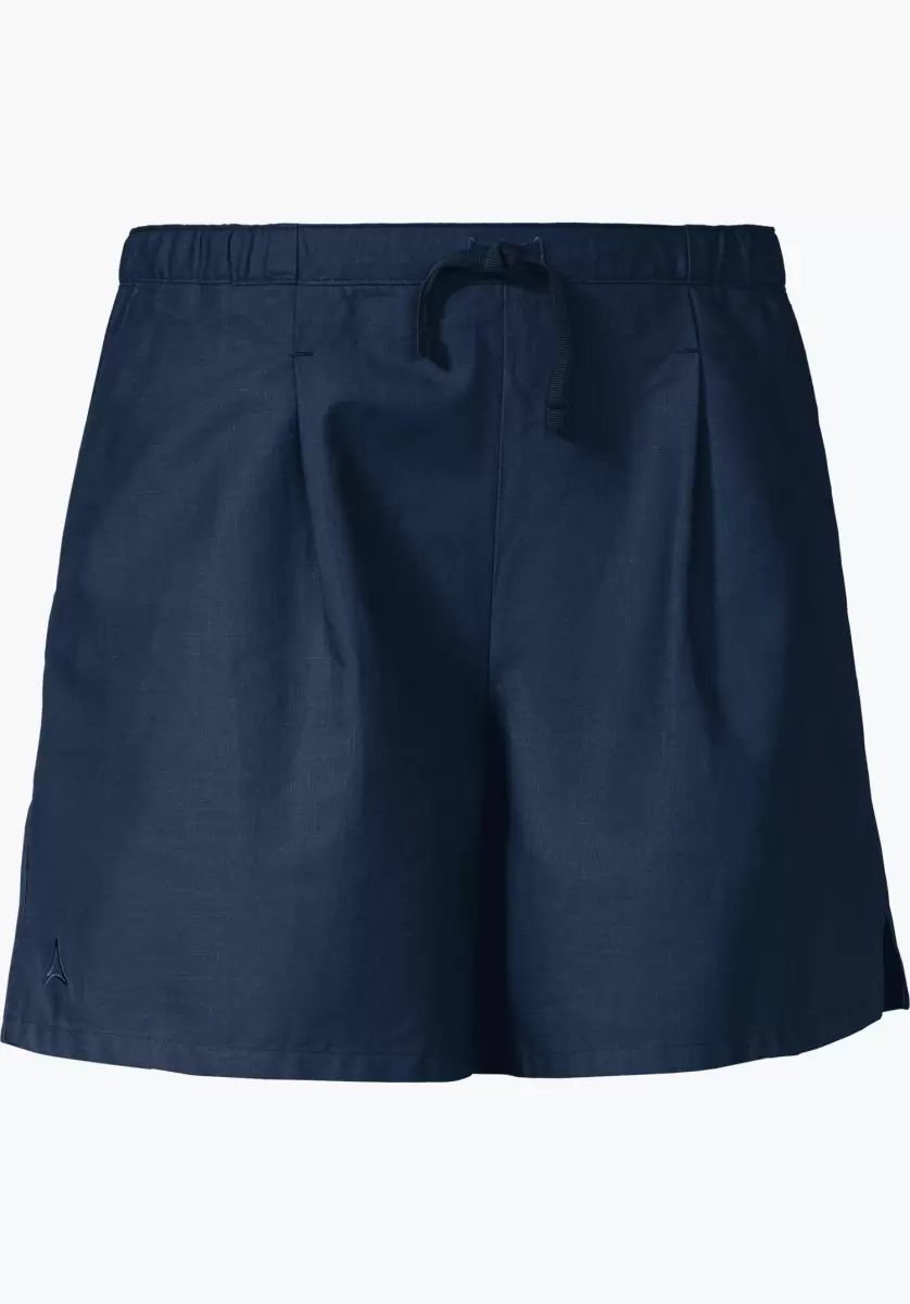 Bleu Femme Innovant Schöffel Pantalons Short Short En Coton Et Chanvre Bio - 4
