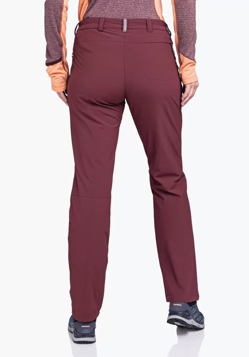Pantalons Long Pantalon Rando Fonctionnel Et Chaud Schöffel Haute Qualité Femme Rouge - 1