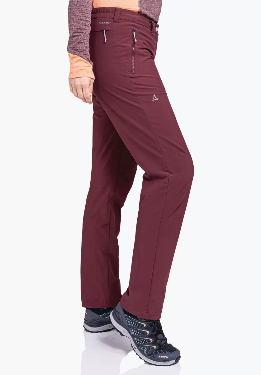 Pantalons Long Pantalon Rando Fonctionnel Et Chaud Schöffel Haute Qualité Femme Rouge - 2