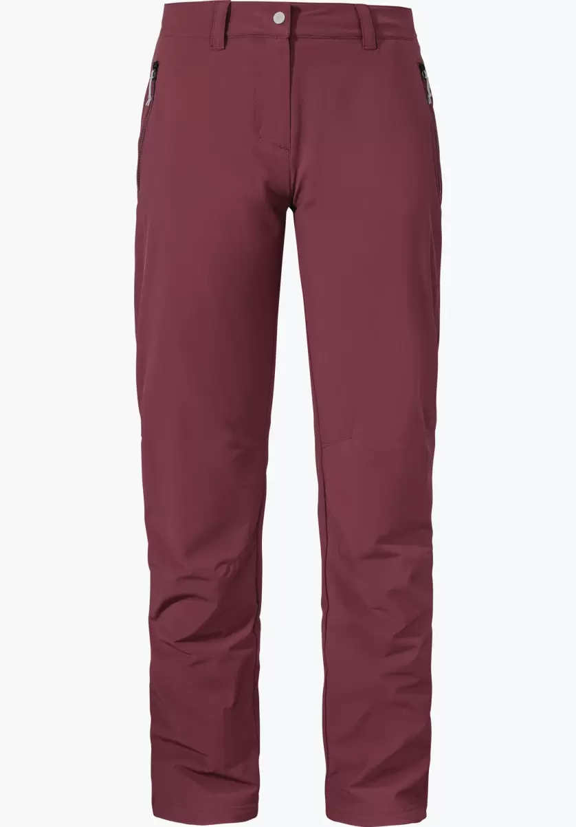 Pantalons Long Pantalon Rando Fonctionnel Et Chaud Schöffel Haute Qualité Femme Rouge - 3