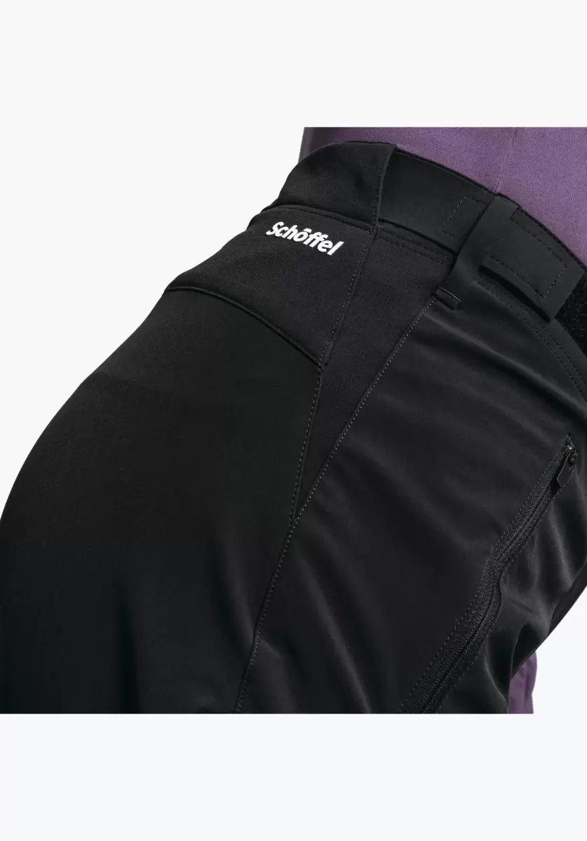 Noir Pantalons Long Qualité Optimale Pantalon Softshell Fonctionnel Randonnées Ski Schöffel Femme - 4