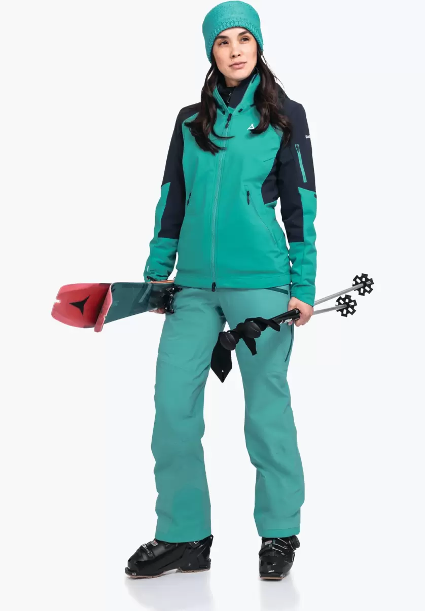 Hautement Qualifié Veste Softshell Gore-Tex® Randonnée Ski Femme Schöffel Vert Vestes D'extérieur - 2