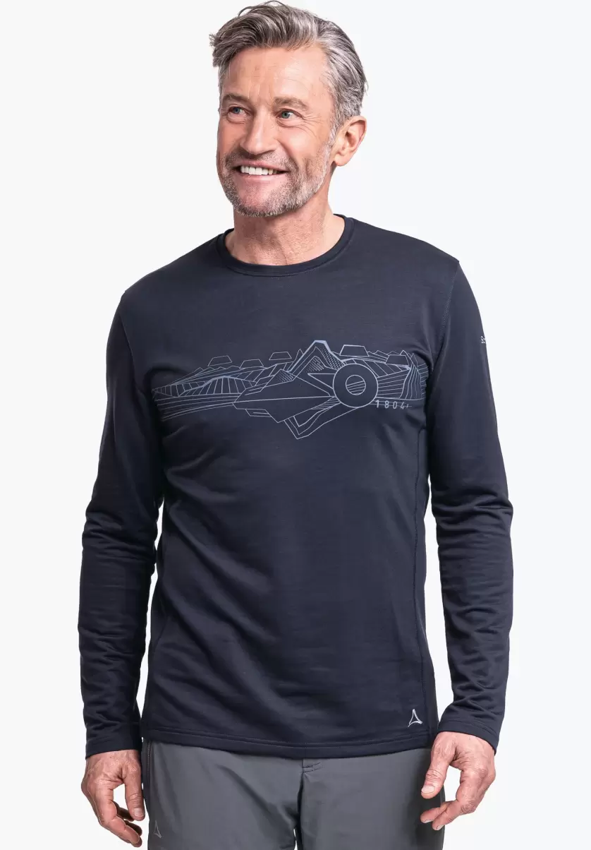 Homme Schöffel T-Shirts / Polos Coupon T-Shirt Long Très Agréable À Porter Bleu