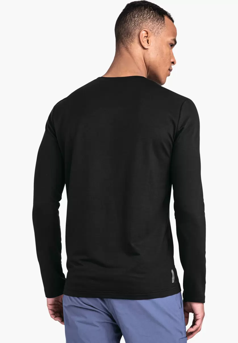 Noir Schöffel Homme Confortable T-Shirts / Polos T-Shirt Long Au Confort Maximal - 1