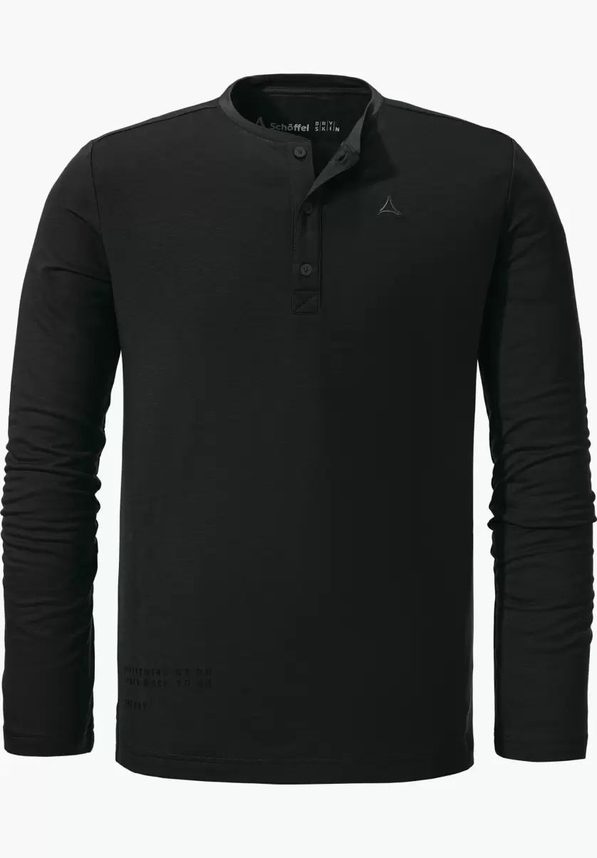 Noir Schöffel Homme Confortable T-Shirts / Polos T-Shirt Long Au Confort Maximal - 4