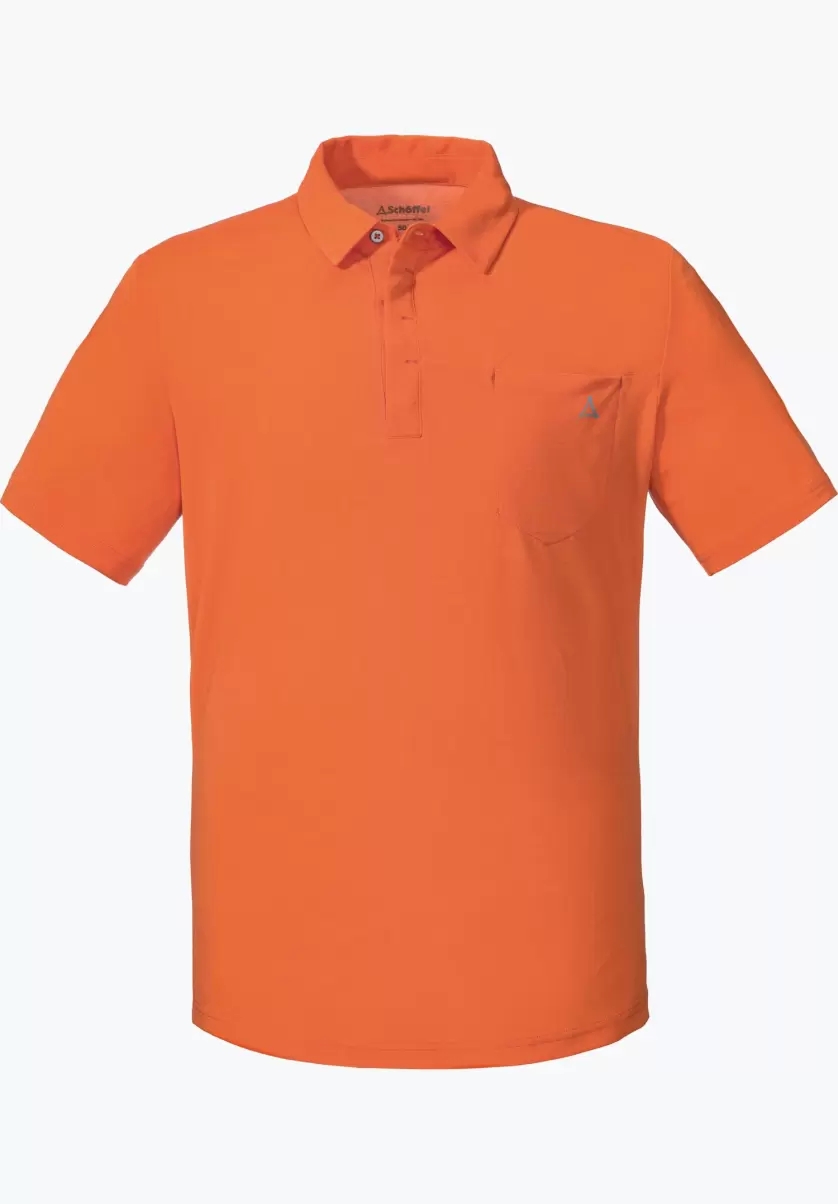 Innovation Schöffel Orange T-Shirts / Polos Homme Polo Sportif En Fibres Naturelles - 3