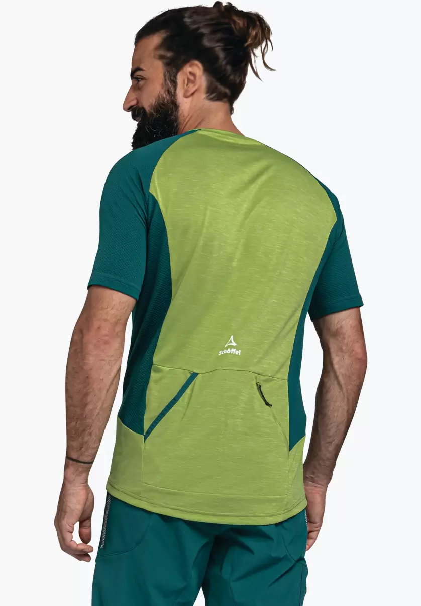 Vert T-Shirts / Polos Schöffel Originalité Homme Maillot De Cyclisme Fonctionnel Et Léger - 1