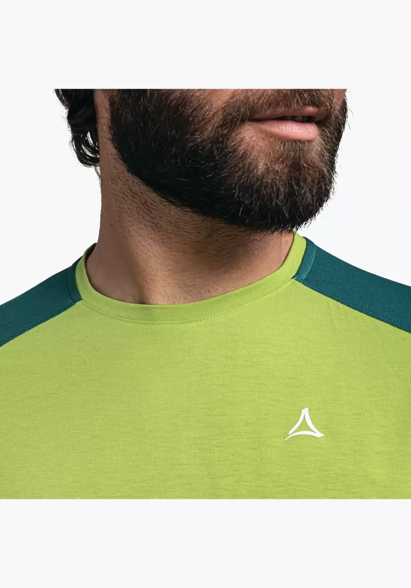 T-Shirts / Polos Exaltant T-Shirt Hybride Avec Dos Respirant Schöffel Homme Vert - 2