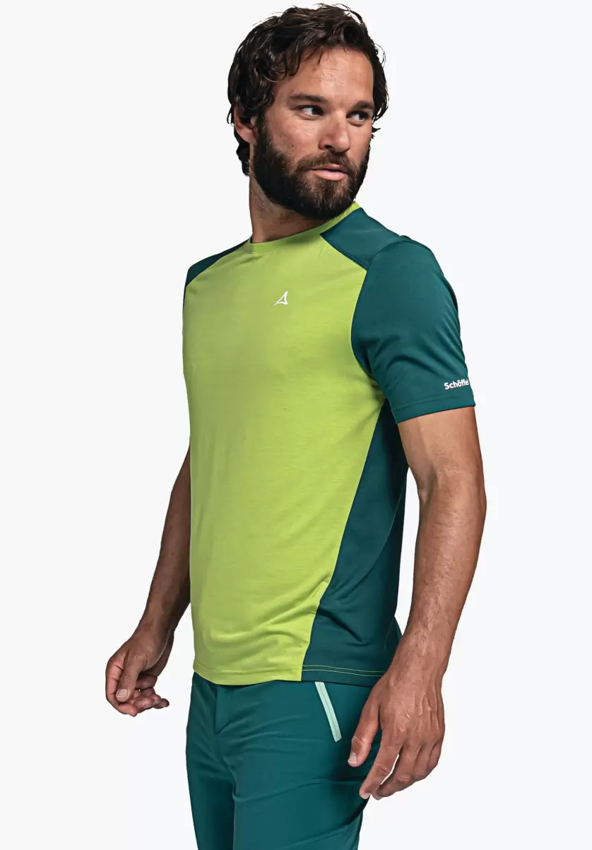 T-Shirts / Polos Exaltant T-Shirt Hybride Avec Dos Respirant Schöffel Homme Vert - 4