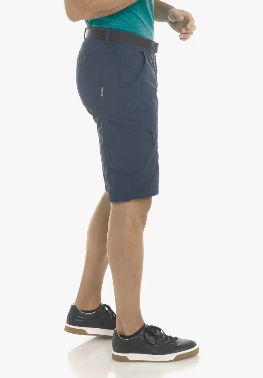 Homme Bleu Schöffel Pantalons Short Pas Cher Confortable Short De Loisirs Avec Poche - 4