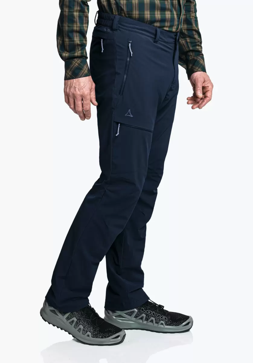 Homme Pantalons Long Regarder Bleu Pantalon Rando Fonctionnel Et Chaud Schöffel - 2