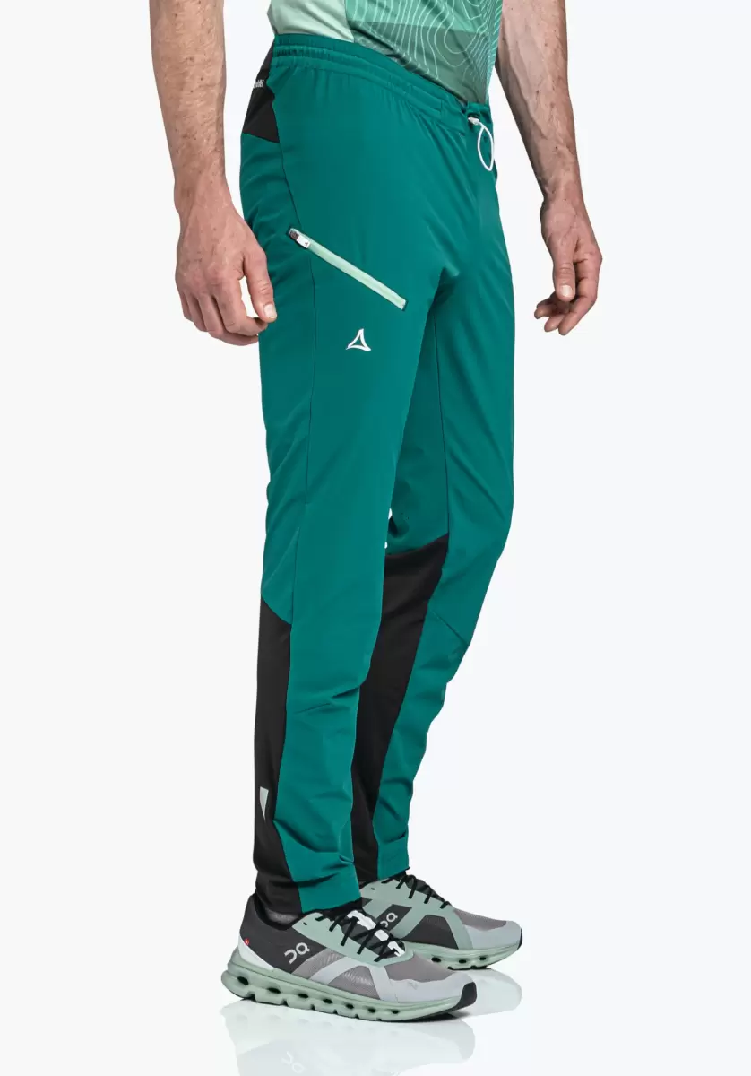 Schöffel Homme Pantalon De Randonnée Léger Et Sportif Promotion Vert Pantalons Long - 4