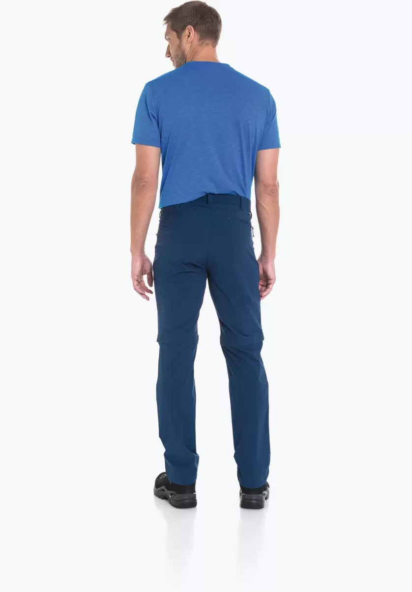Pantalons Zip Off Schöffel Bleu Homme Prix Promotionnel Pantalon De Randonnée Avec Fonction Zip-Off Pour Le Bermuda - 1