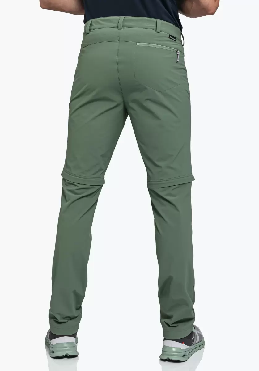 Vert Schöffel Pantalons Zip Off Homme Campagne Pantalon De Randonnée Avec Fonction Zip-Off Pour Le Bermuda - 1