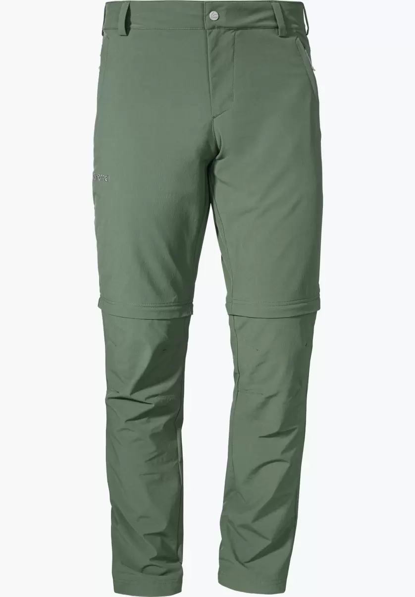 Vert Schöffel Pantalons Zip Off Homme Campagne Pantalon De Randonnée Avec Fonction Zip-Off Pour Le Bermuda - 4