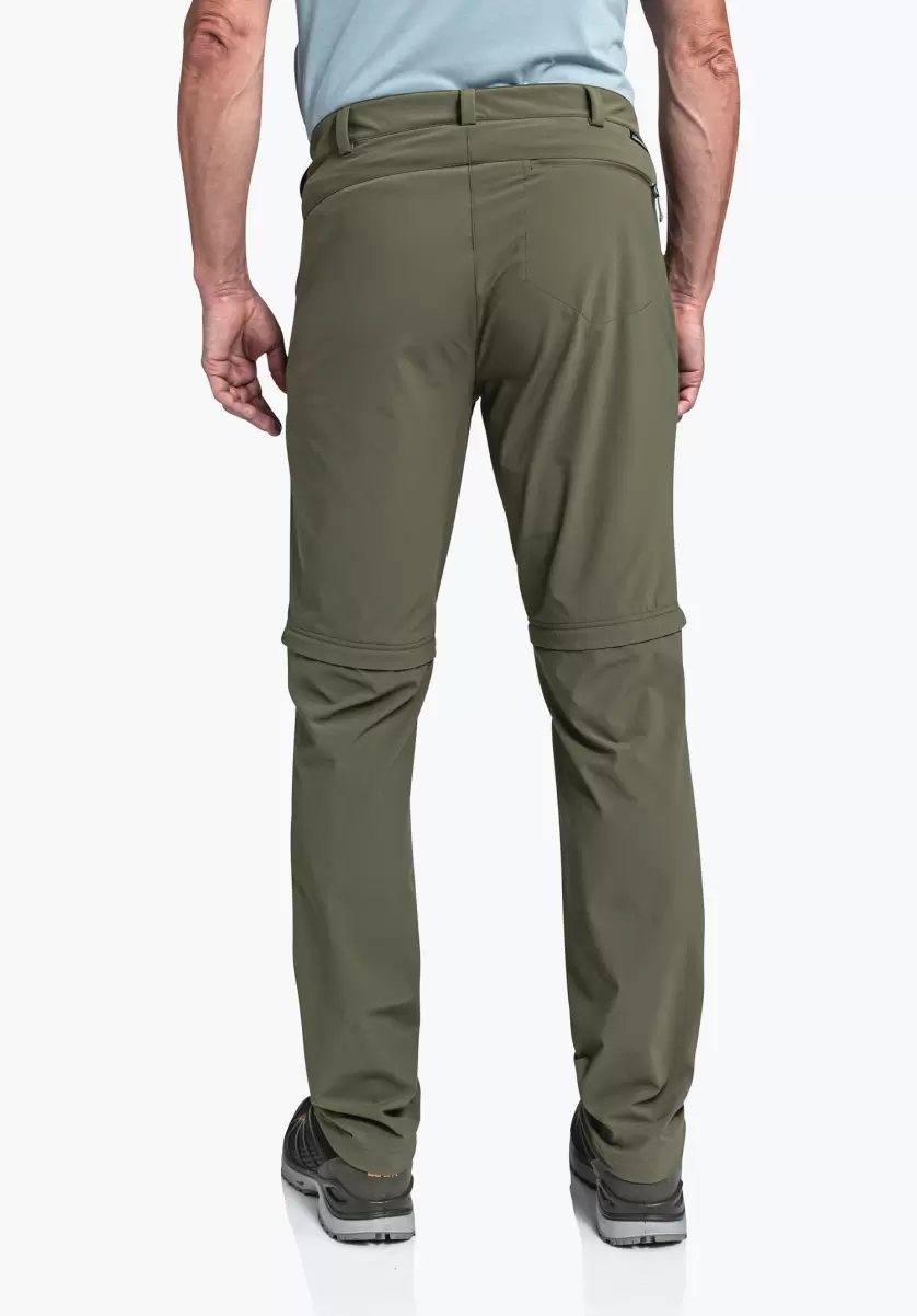 Complet Pantalon De Randonnée Avec Fonction Zip-Off Pour Le Bermuda Schöffel Pantalons Zip Off Homme Vert - 1