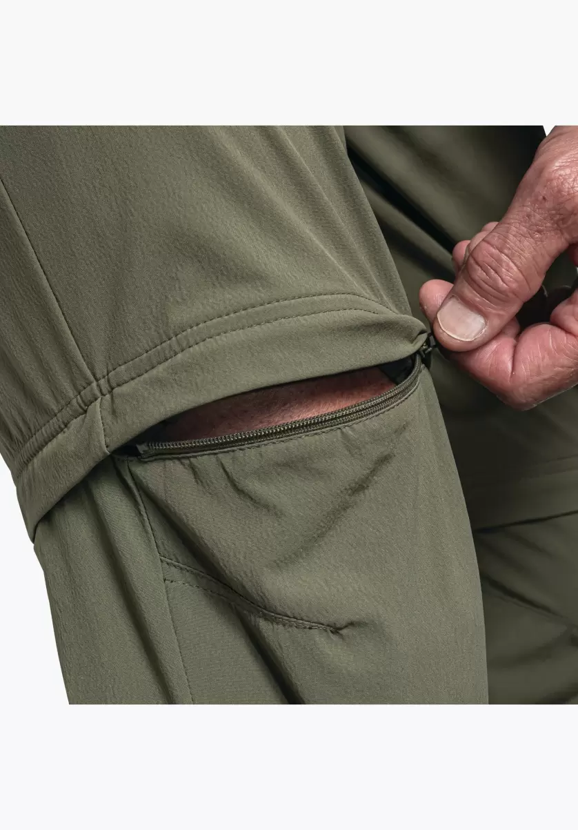 Complet Pantalon De Randonnée Avec Fonction Zip-Off Pour Le Bermuda Schöffel Pantalons Zip Off Homme Vert - 2