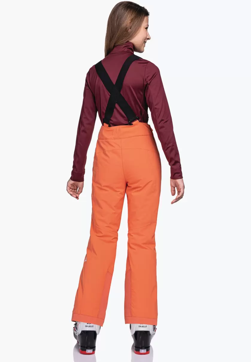 Schöffel Enfant Orange Pantalons Pantalon Ski Chaud Bretelles Élastiques Fiabilité - 1