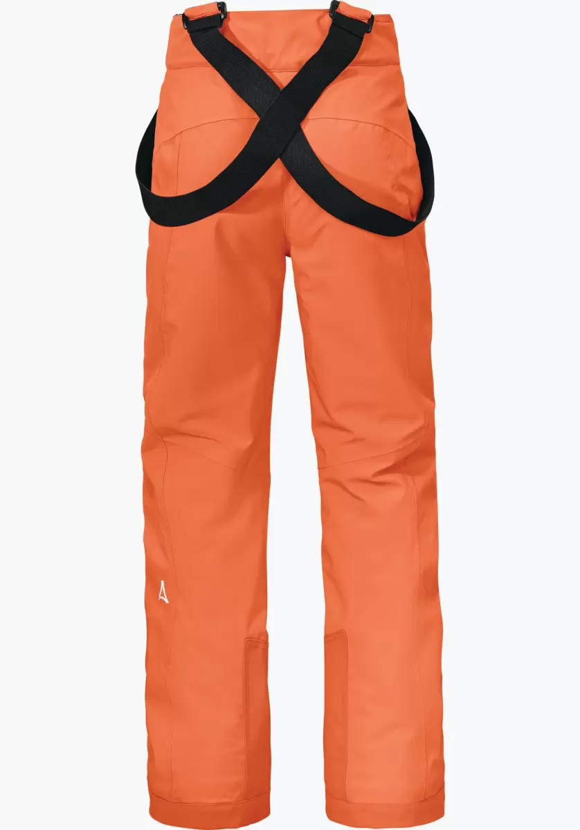Schöffel Enfant Orange Pantalons Pantalon Ski Chaud Bretelles Élastiques Fiabilité - 4
