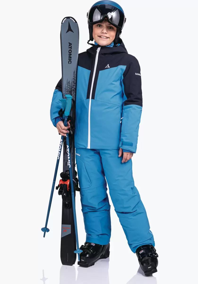Veste De Ski Imperméable Et Chaude Pour Enfants Vestes Bleu Haute Qualité Enfant Schöffel - 2