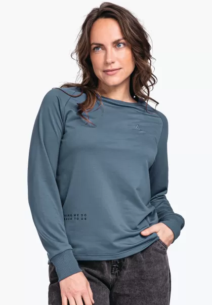 Convivial Schöffel T-Shirts / Polos Bleu T-Shirt Long Au Confort Maximal Femme