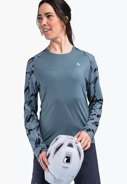 Femme Bleu Qualité T-Shirts / Polos T-Shirt Avec Un Bon Transfert D'humidité Schöffel