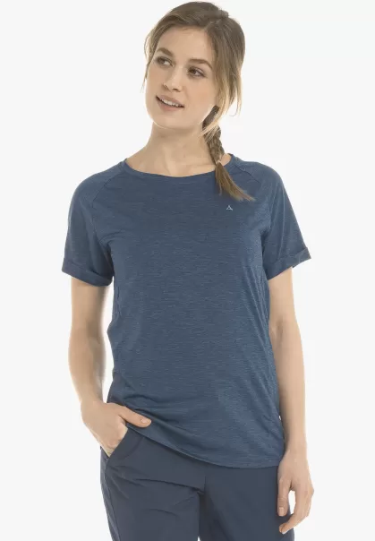T-Shirt De Randonnée Fonctionnel Et Idéal T-Shirts / Polos Bleu Femme Schöffel Pratique