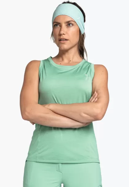 Diversifié Femme Top Féminin Et Respirant Schöffel Vert T-Shirts / Polos