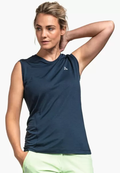 Moderne Top Doux Et Confortable T-Shirts / Polos Femme Bleu Schöffel