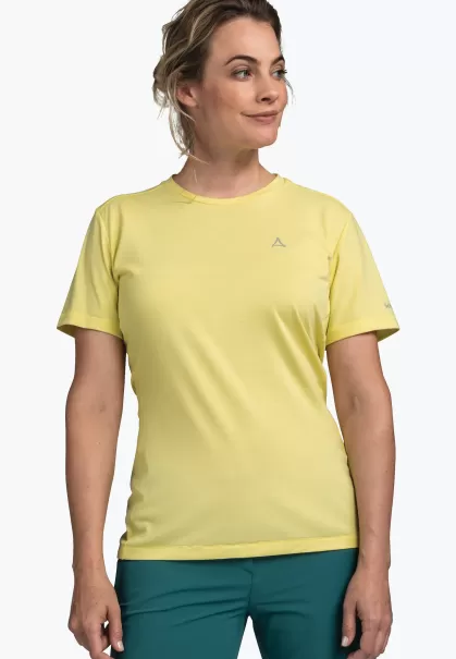 T-Shirts / Polos Soldes Femme Schöffel Jaune T-Shirt Doux Et Confortable