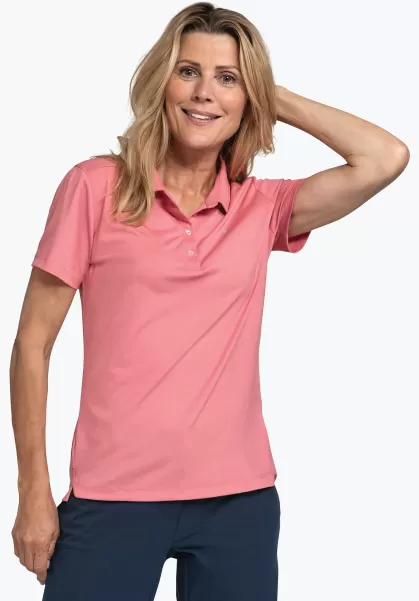 Heureux T-Shirts / Polos Schöffel Rose Femme Polo Léger Pour La Randonnée