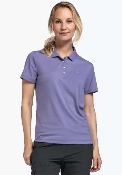 T-Shirts / Polos Schöffel Femme Polo Léger Pour La Randonnée Violet Innovation